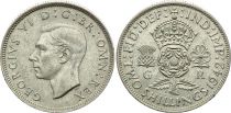 Royaume-Uni 1 Florin (2 Shillings) années 1937-1946 - Armoiries, George VI, argent