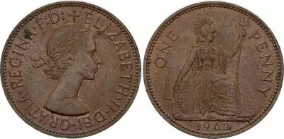 Royaume-Uni 1 Penny 1954-1970 - Britannia, George VI