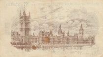 Royaume-Uni 1 Pound -  Portrait du roi Georges V - Le Palais de Westminster - ND (1917-1923)