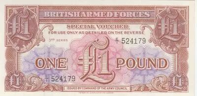 Royaume-Uni 1 Pound - British Armed Forces - 3�me S�rie - 1956 - Serial E