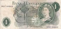 Royaume-Uni 1 Pound - Reine Elisabeth II - ND (1966-1970) - P.374g
