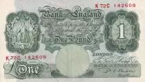 Royaume-Uni 1 Pound Britania - ND (1949- 1955) - S&eacute;rie K72C - P.369b