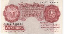 Royaume-Uni 10 Shillings - Britannia - ND (1955-1960)