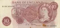 Royaume-Uni 10 Shillings - Elisabeth II - 1966 - Série B1 2N