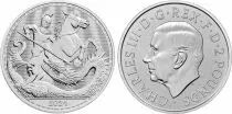 Royaume-Uni 2 Pounds - Charles III - St George et le dragon - 1 Once Argent 2024
