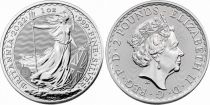 Royaume-Uni 2 Pounds Elisabeth II - Britannia Once Argent 2021