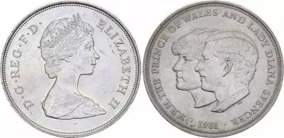 Royaume-Uni 25 Pence - Mariage du Prince Charles et Lady Diana - Elisabeth II - 1981
