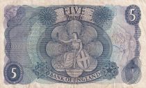 Royaume-Uni 5 Pounds - Elisabeth II - 1966 - TB - P.375b