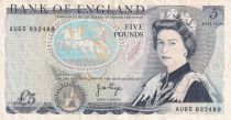 Royaume-Uni 5 Pounds - Elisabeth II - Duc de Wellington - ND (1973-1980) - P.378b