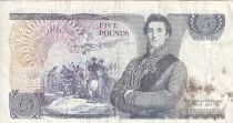 Royaume-Uni 5 Pounds - Elisabeth II - Duc de Wellington - ND (1988-1991) - P.378f