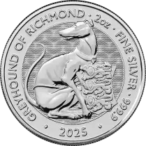 Royaume-Uni 5 Pounds - Lévrier - Tudor Beast - 2 Onces Argent 2025