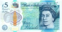Royaume-Uni 5 Pounds Elisabeth II - Winston Churchill - 2016 Polymer