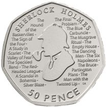 Royaume-Uni 50 Pence 2019 BU Royaume-Uni - Sherlock Holmes - 160 ans de Conan Doyle