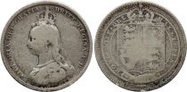Royaume-Uni 6 Pence 1887- Effigie du jubilé Victoria
