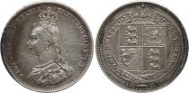 Royaume-Uni 6 Pence 1887- Effigie du jubilé Victoria