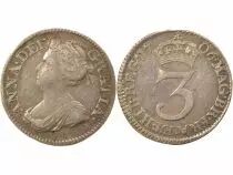 Royaume-Uni Anne - 3 Pence Argent, Maundy - 1706