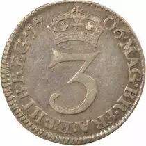 Royaume-Uni Anne - 3 Pence Argent, Maundy - 1706