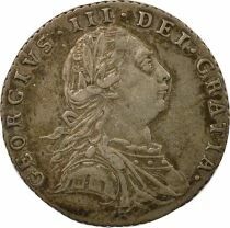 Royaume-Uni George III - 6 Pence Argent, 2e Portrait - 1787