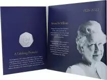 Royaume-Uni Hommage &agrave; la Reine Elisabeth II (1926-2022)  - 50 Pences 2022 BU Royaume-Uni  - Premi&egrave;re pi&egrave;ce avec Charles III