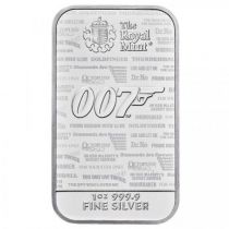 Royaume-Uni James Bond - No Time to Die - Lingot 1 Once Argent Rectangle - Royaume-Uni