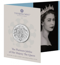 Royaume-Uni Jubilé de Platine de la Reine Elisabeth II  - 5 Pounds 2022 BU Royaume-Uni