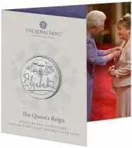 Royaume-Uni Signature d\'Elisabeth II - Jubil&eacute; de Platine de la Reine Elisabeth II  - 5 Pounds 2022 BU Royaume-Uni