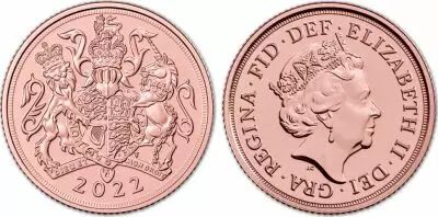 Royaume-Uni Souverain Elisabeth II - Armoiries - 2022  - Or rose