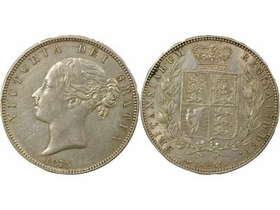 Royaume-Uni Victoria - 1/2 Couronne Argent, 1e Portrait, 2e Type - 1875 Londres