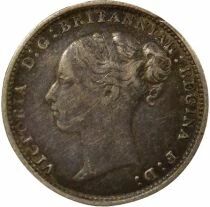 Royaume-Uni Victoria - 3 Pence Argent, 1e Portrait - 1883 Londres