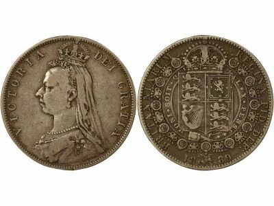 Royaume-Uni Victoria - Couronne Argent, Effigie du Jubil� - 1889 Londres