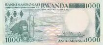 Ruanda 1000 Francs - Dance - Gorilla - 1988 - P.21