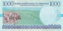 Ruanda 1000 Francs - Volcano - Cattle - 1998 - Serial AW - P.27b