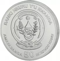 Ruanda 50 Amafaranga  Leopard - Silver Oz 2024