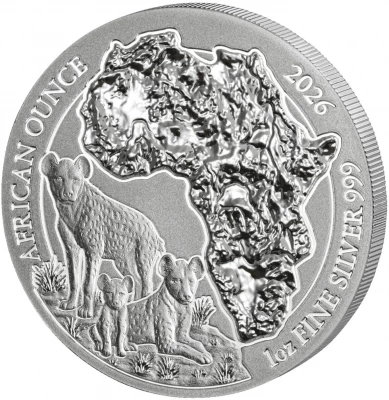 Ruanda 50 Rwandan francs Hyena - 1 Ounce 2026