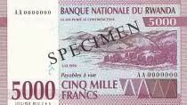 Ruanda 5000 Francs - Landscape - Lion - Specimen - 1994 - P.25s