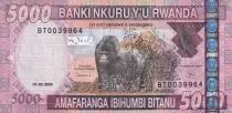 Ruanda 5000 Francs - Mountain - gorillas - 2014 - P.41