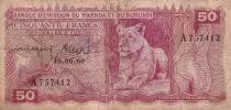 Ruanda-Burundi 50 Francs - Lion - 15-09-1960 - Letter A - F - P.4