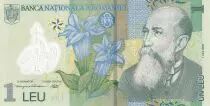 Rumania 1 Leu - Nicolae Iorga - Polymer - 2013 - Serial J - P.117h