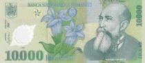 Rumania 10,000 Lei - Nicolae Iorga - Curtea de Arge? Church - Polymer - 2000 - Letter D
