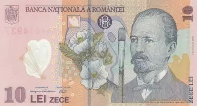 Rumania 10 Lei - Nicolae Grigorescu - Maison - Polymer-  2010 - Series 106A