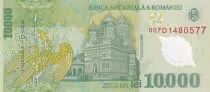 Rumania 10000 Lei - 2000 - Nicolae Iorga - Eagle, church