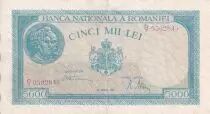 Rumania 5000 Lei - Trajan & Decebal - 25-08-1945 - Serial  D.7 - P.56