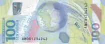 Rusia 100 Rubles - Soccer - FIFA cup 2018 - Polymer