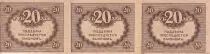 Russie 3 X 20 Roubles - 1917 - P.38