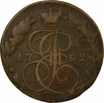 Russie Catherine II - 5 Kopecks - 1782 EM Ekaterinbourg