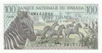Rwanda 100 Francs - Zebras - 1978 - P.12