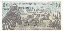 Rwanda 100 Francs - Zebras - Mountain - 1978 - P.12