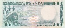Rwanda 1000 Francs - Dance - Gorilla - 1988 - P.21
