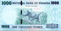 Rwanda 1000 Francs Factory - Doggett´s guenon - 2015