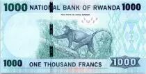 Rwanda 1000 Francs Factory - Doggett&acute;s guenon - 2015